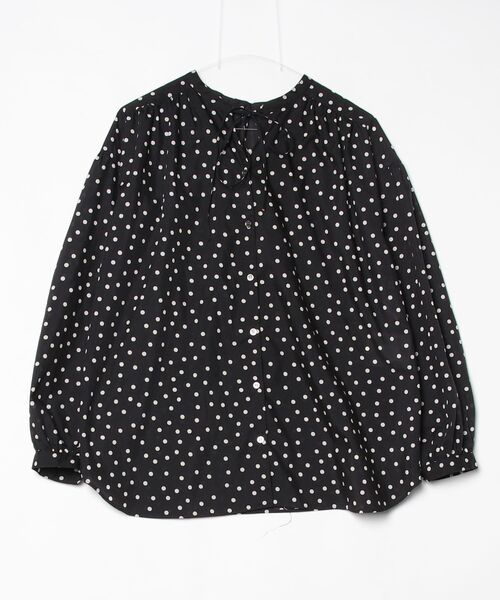 「amherst」 ドット柄長袖ブラウス M ブラック レディース_画像2