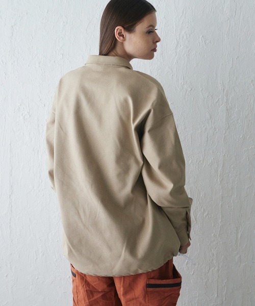「rehacer」 長袖ポロシャツ X-LARGE ベージュ メンズ_画像3