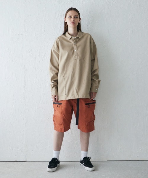 「rehacer」 長袖ポロシャツ X-LARGE ベージュ メンズ_画像4