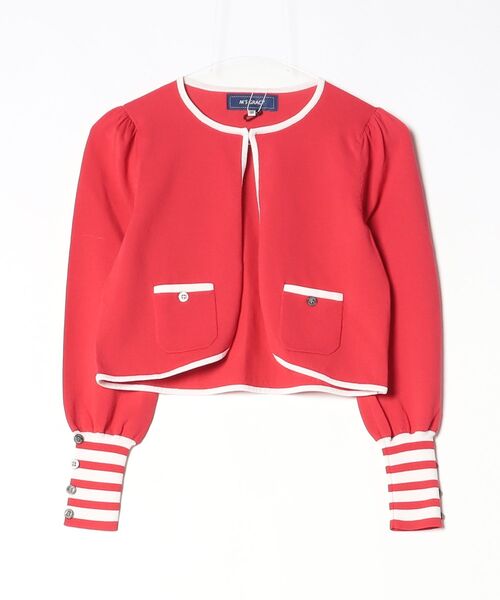 M'S GRACY（エムズグレイシー） レースニットカーディガン 38 レッド