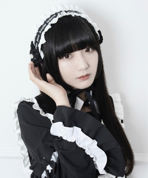 mine by LAFARY スタッズリボンフリルヘッドドレス : ZOZOTOWN Yahoo
