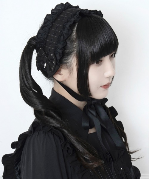 mine by LAFARY スタッズリボンフリルヘッドドレス : ZOZOTOWN Yahoo