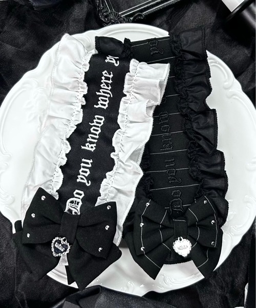 mine by LAFARY スタッズリボンフリルヘッドドレス : ZOZOTOWN Yahoo