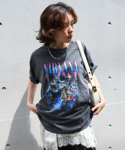 NIRVANA×FREAK’S STORE サイズL FREAK'S STORE（フリークスストア） tシャツ GOOD ROCK SPEED/グッド