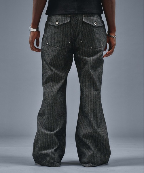 ANDER HUNK ジーンズ Stripe Wide Flare Denim / ストライプワイド