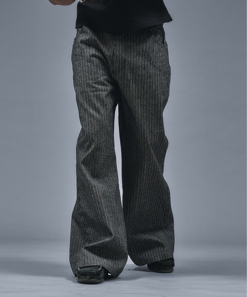 ANDER HUNK ジーンズ Stripe Wide Flare Denim / ストライプワイド