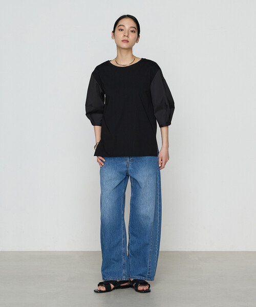 「Gabardine K.T」 半袖カットソー 9号 ブラック レディース_画像2