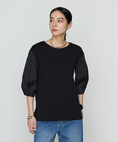 「Gabardine K.T」 半袖カットソー 9号 ブラック レディース_画像4