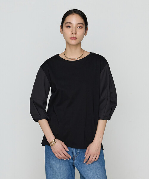 「Gabardine K.T」 半袖カットソー 9号 ブラック レディース_画像5
