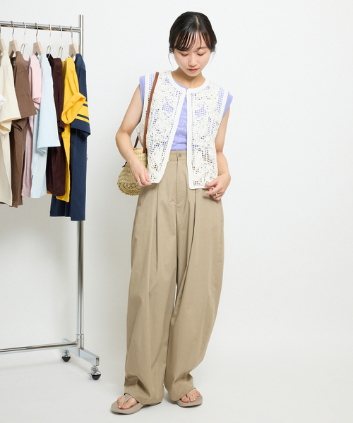 SLOBE IENA（スローブイエナ） ワイドパンツ チノパン 「接触冷感/追加