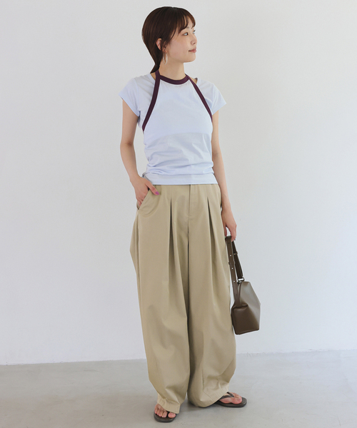 SLOBE IENA（スローブイエナ） ワイドパンツ チノパン 「接触冷感/追加