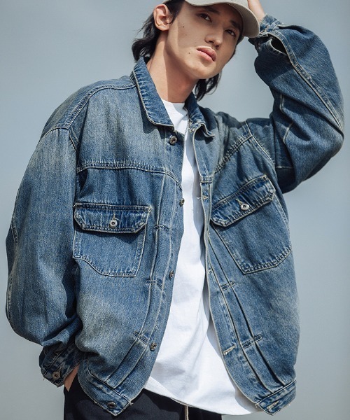 「aimoha」 デニムジャケット X-LARGE ブルー レディース_画像9