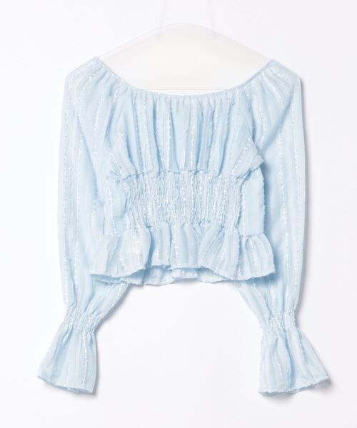 「Achic」 長袖ブラウス M アイボリー レディース_画像2