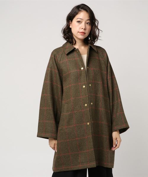 サイズとは ステンカラーコート Traditional Weatherwear チェック コート Zozotown Paypayモール店 通販 Paypay