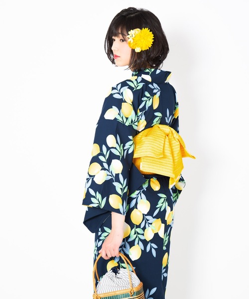 KIMONOMACHI 半幅帯 「リバーシブル 市松」 レディース 浴衣用