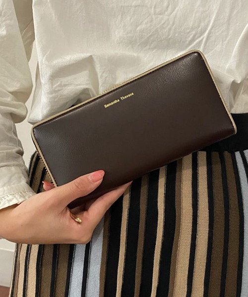 財布 レディースファッション シンプルバイカラーラウンドジップ長財布 財布 Zozotown Paypayモール店 店