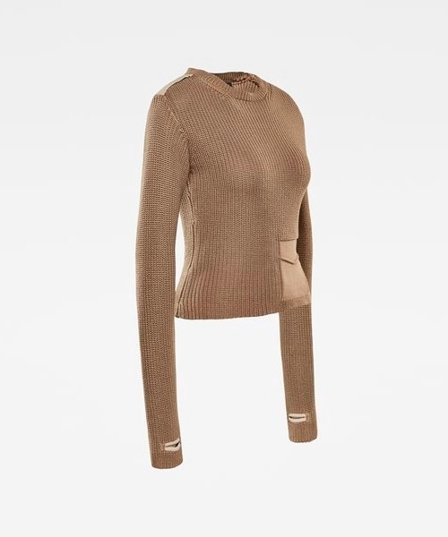 ニット セーター E Fake Pocket Utility Sweater レディース