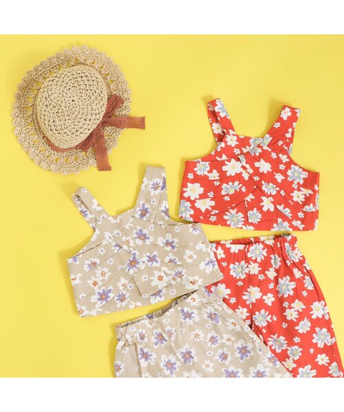 セットアップ /花柄3WAYセットアップ 9分丈 キッズ 子供服 女の子 | BREEZE | 02