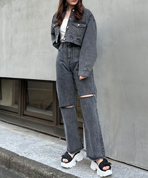 INGNI ジャケット Gジャン クロップド丈Gジャン : ZOZOTOWN Yahoo!店