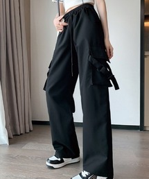 SHEENA カーゴパンツ ウエストゴムカーゴパンツ レディース