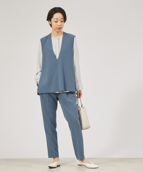 qualite（カリテ） ベスト ジレ 「セットアップ対応」ダブルクロス