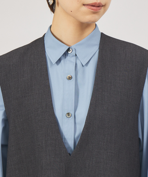 qualite（カリテ） ベスト ジレ 「セットアップ対応」ダブルクロス