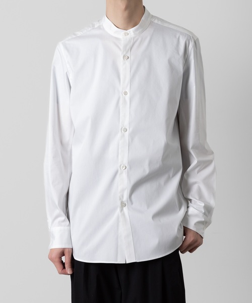 ATTACHMENT シャツ CO/PE ストレッチタイプライター バンド