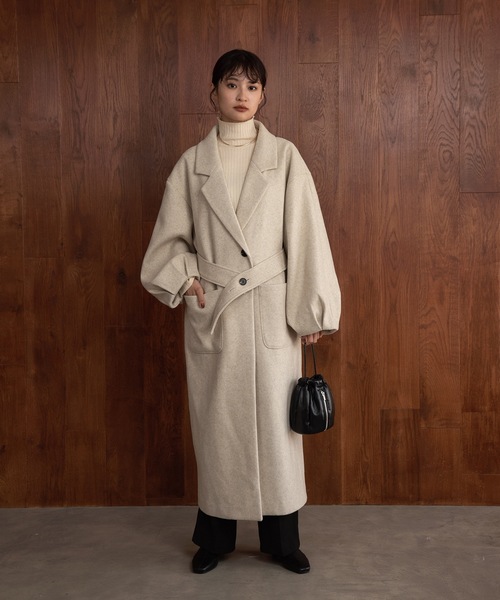 Amiur（エミレ） コート チェスターコート belt arrange long coat