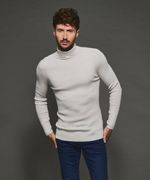 5351 POUR LES HOMMES セーター ニット タートルネック ホール