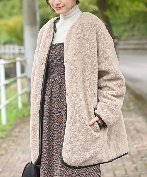 r・p・s（アールピーエス） ジャケット ノーカラージャケット ボア