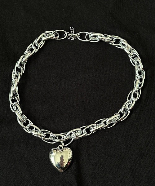 ネックレス ビッグチェーンハートネックレス レディース : ZOZOTOWN