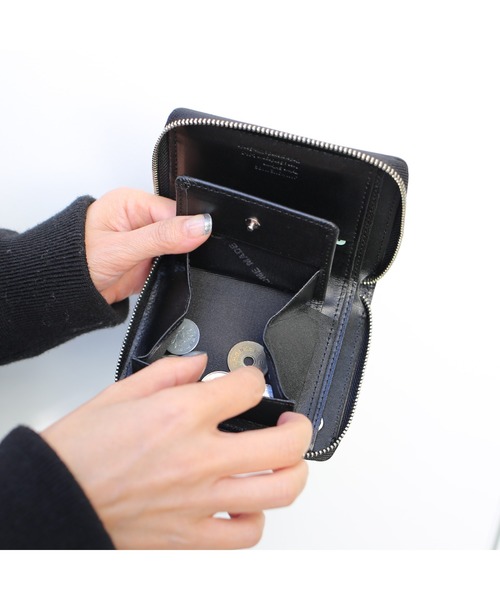 二つ折り財布 財布 alva noto コードバン レザー ファスナー ミディアム ウォレット/ブランド/オリジナル/メンズ/二つ折り財布/人気の画像