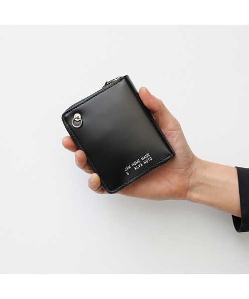 二つ折り財布 財布 alva noto コードバン レザー ファスナー ミディアム ウォレット/ブランド/オリジナル/メンズ/二つ折り財布/人気の画像
