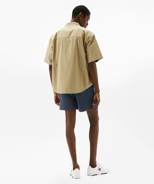 [ ] イージー ポプリン オーバー シャツ (2color) TOMMY JEANS シャツ イージーポプリンショートスリーブオーバー