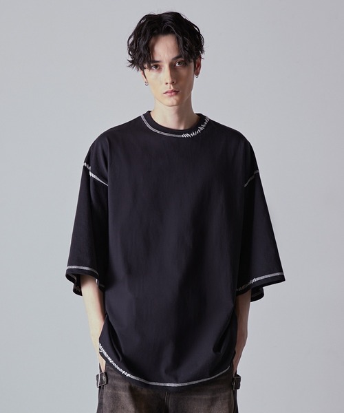 CIASENSE tシャツ Hand-stitched oversized T-shirt/ハンド