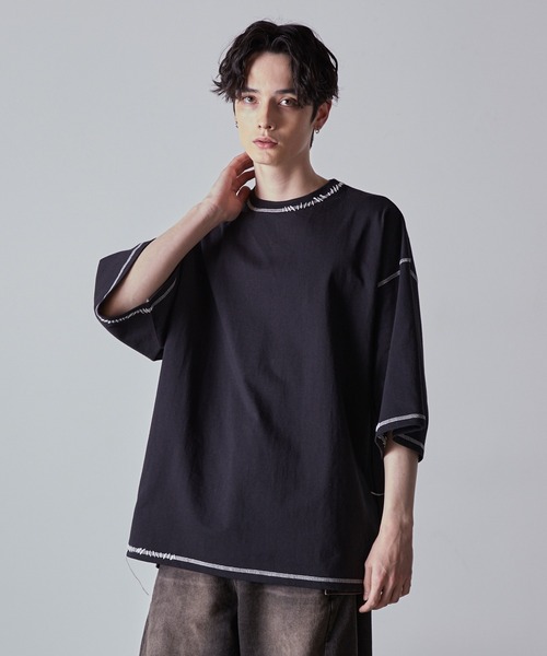 tシャツ 「LONSLAN」ストラクチャード オーバーサイズTシャツ CHLONW25s015 レディース メンズ LONSLAN】ストラクチャード オーバーサイズTシャツ CHLONW25s015