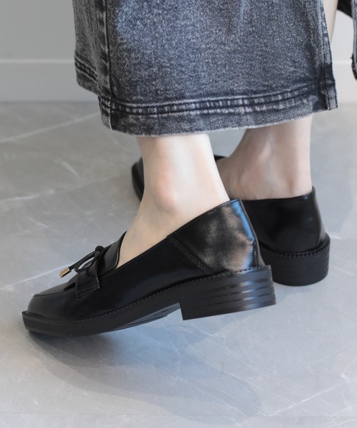 極美品 TODEYFUL レザー ポインテッドトゥ ローファー 36 23㎝ shoes365 ローファー 「shoes365」ポインテッド トゥ厚底キルト