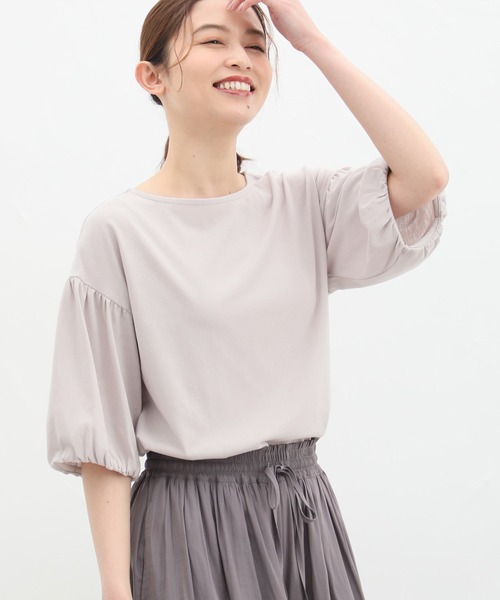 tシャツ 袖ボリュームブラウス レディース Aletta vita トップス カットソー ブラウス 袖デザイン