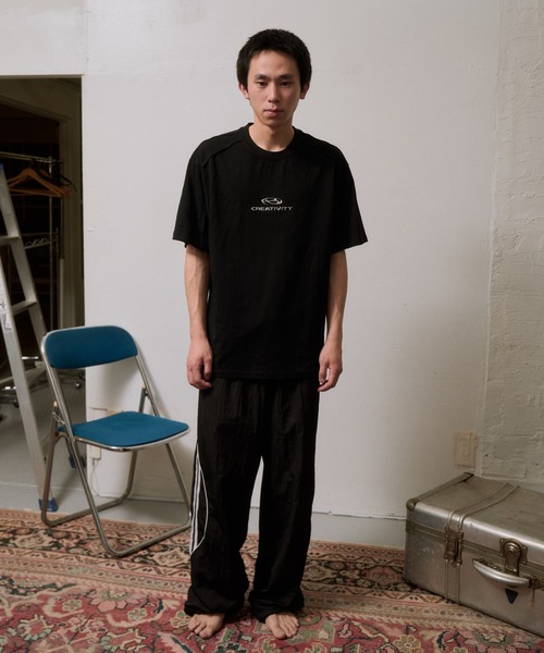 【♡.＊N】d.i.a.メタリックロゴTシャツ 背中ガンあきTシャツ tシャツ ワンポイントメタリックロゴ Tシャツ メンズ : ZOZOTOWN
