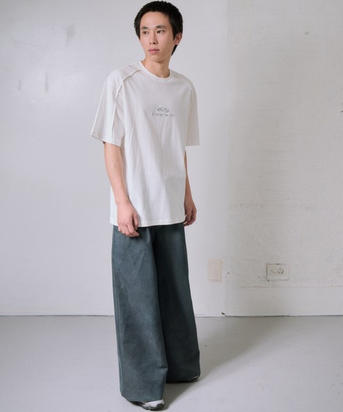 tシャツ メタリックロゴ Tシャツ レディース allureville tシャツ メタリックレイヤードロゴTシャツ