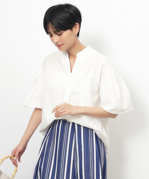 薄い青のフレアスリーブブラウス R04609EW11552_1_l.jpg