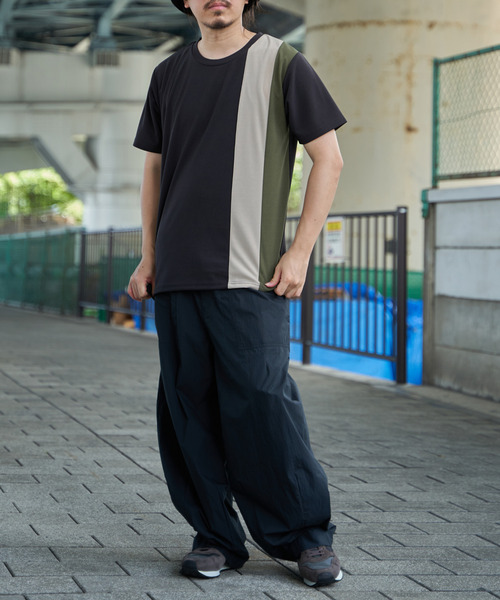 ikka（イッカ） tシャツ 「接触冷感／親子コーデ」速乾COOL縦切り替えT