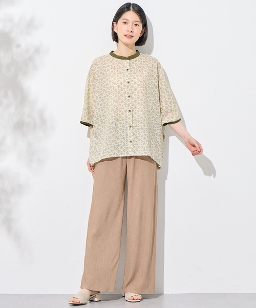 新品 オルネドフォイユ DIARIES 花柄イエローシャツブラウス osharewalker ブラウス シャツ レディース トップス 長袖 花柄