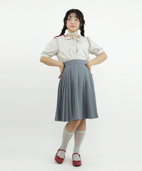 DT♪ 1NAMUR プリーツスカート 関税込 高身長さん向け＋6cm】デニムサイドプリーツスカート