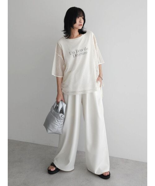 tシャツ メッシュノースリーブプルオーバー レディース Green Parks tシャツ SET2点 メッシュ+ノースリーブロゴプル