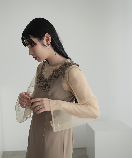 【シンプルデザインでカジュアル演出】HERMES ワンピース テンセルリネンリボンワンピース 49AV JUNKO SHIMADA｜クロス