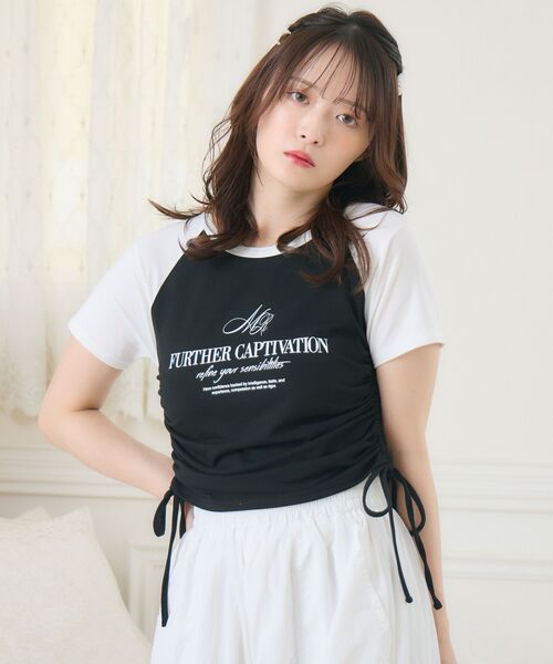 サンプル品　ドロストロゴTシャツ Emsexcite tシャツ ドロストロゴTEE レディース : ZOZOTOWN