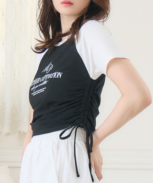 サンプル品　ドロストロゴTシャツ Emsexcite tシャツ ドロストロゴTEE レディース : ZOZOTOWN