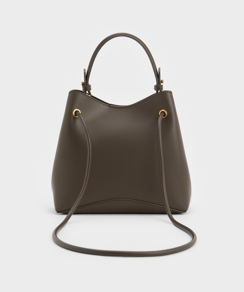 追跡有★Charles＆Keith Sybill ジオメトリック バケットバッグ CHARLES & KEITH｜Sybill シビル ジオメトリックバケットバッグ