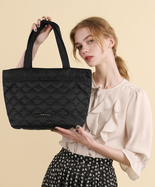 TOCCA CHECKER CLOVER キルトトート 普段使いにも♪ TOCCA トートバッグ CHECKER CLOVER QUILTBAG キルトバッグ